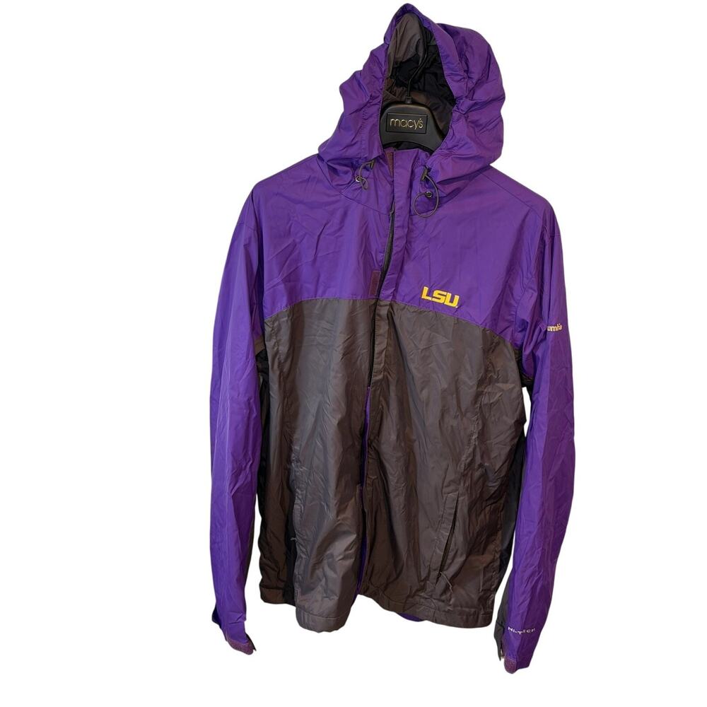 LSU Columbia Windbreaker | Men's L | Purple/Gray LSU Tigers Graphic